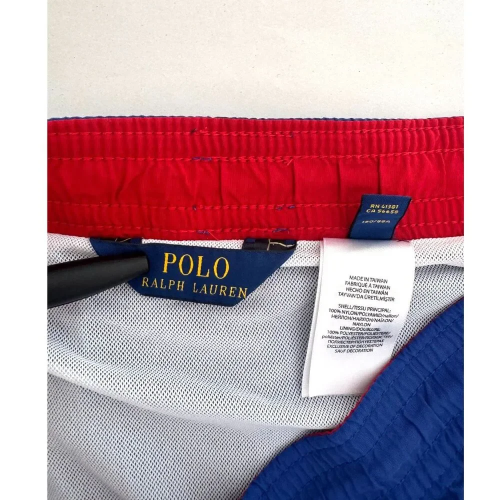 Polo Ralph Lauren shorts swimming trunk VTG summer water sports outdoors men L